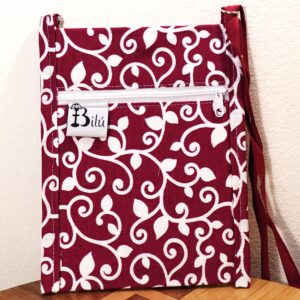 funda móvil tela algodón ramas blancas