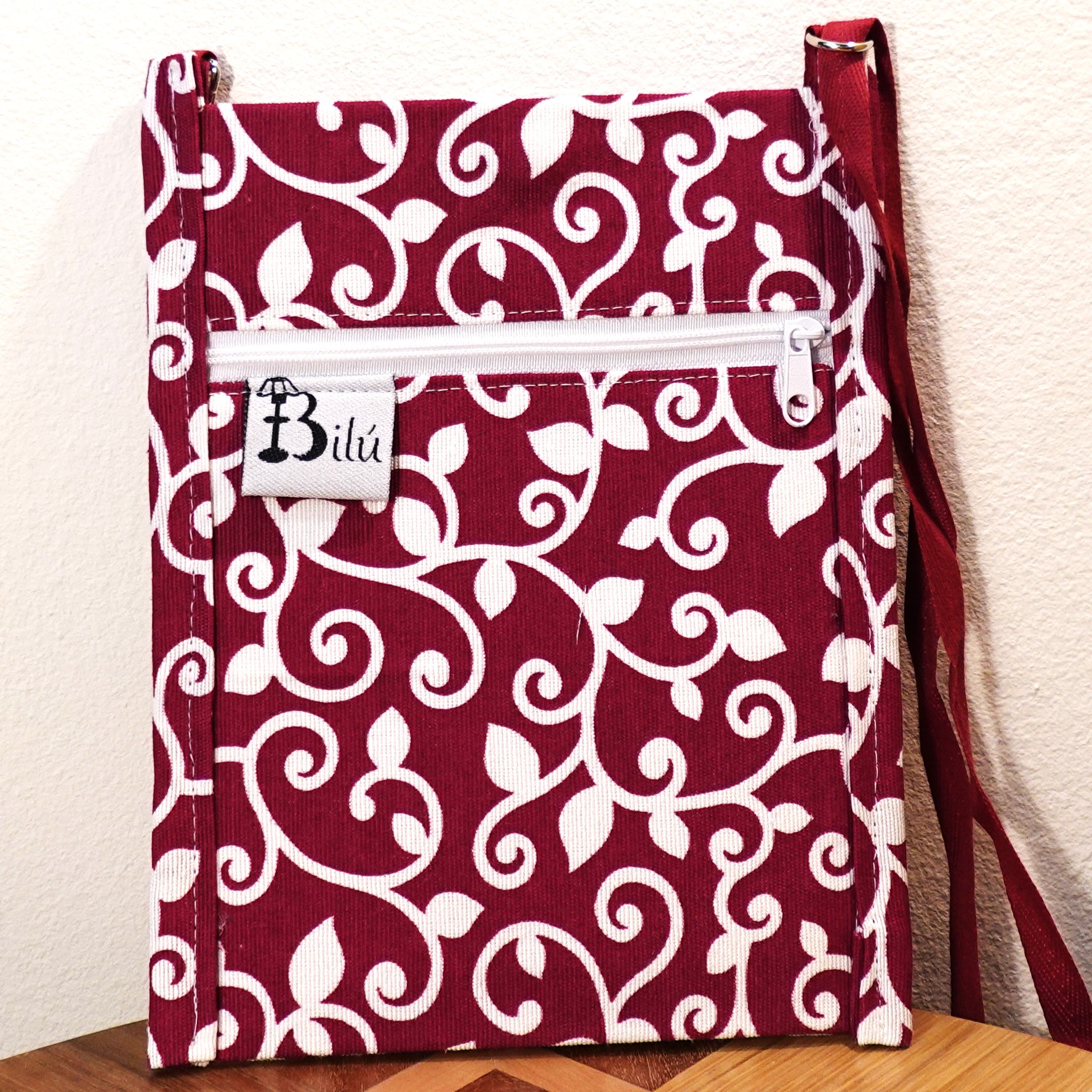 funda móvil tela algodón ramas blancas funda móvil tela algodón ramas blancas