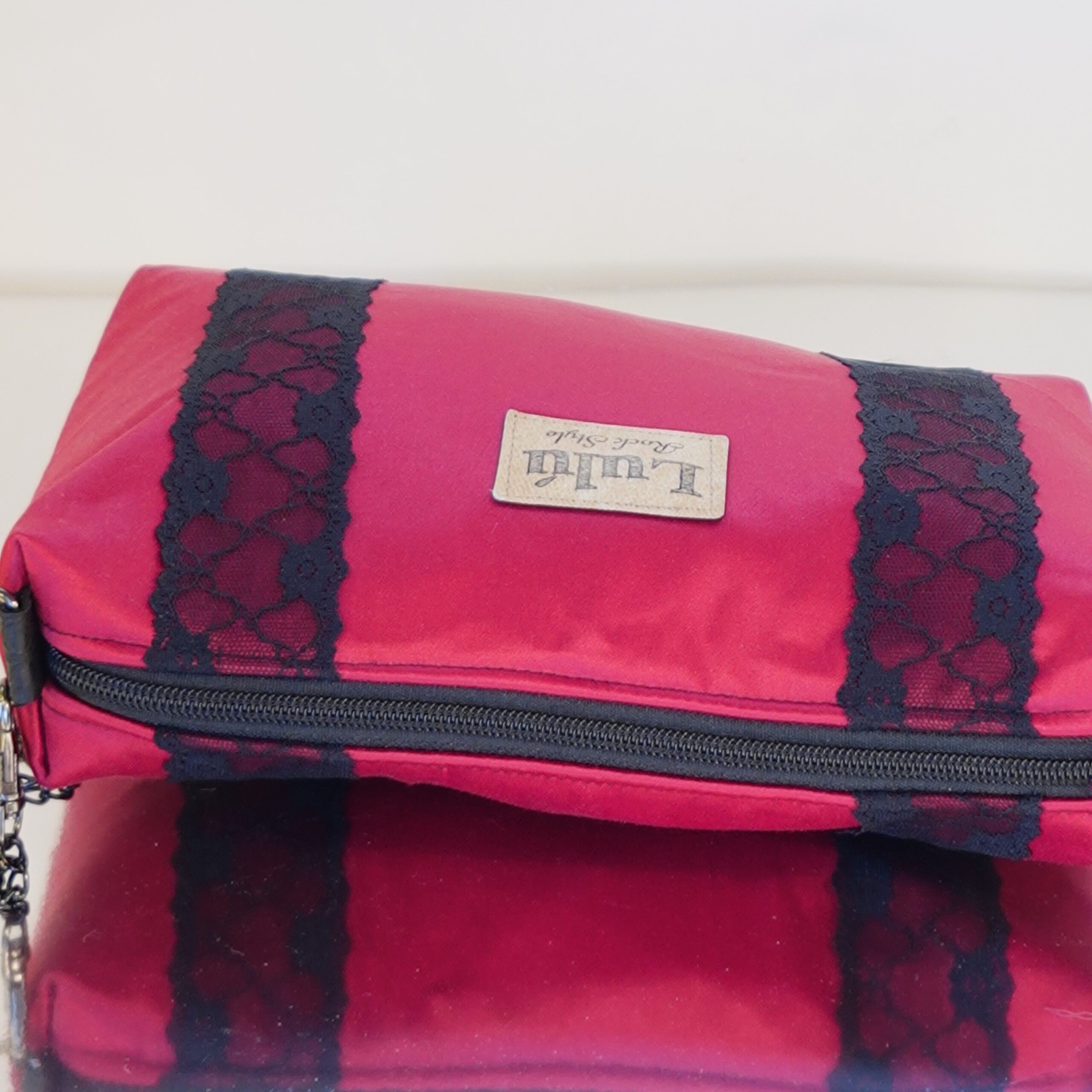 Bolso Morgana - Rojo con Encaje - Imagen 4